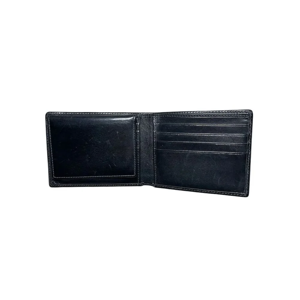 Coach Men's Black Slim Fold Wallet with Logo Accents in One Size